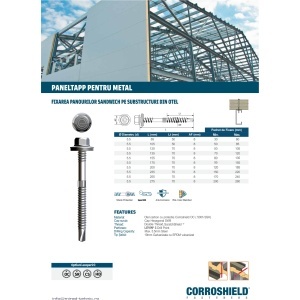 Surub panou perforare 2,0 ~ 5,5 mm OCMT M5.5/6.3-14 X L = 62, 85, 105, 120, 135, 155, 175, 200, 235, 255, 275 mm - Img 2