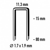 Tjep PQ-15 11,3 x 75mm Capse zincate 12 microni cu adeziv.. Box 4.700 pcs. - Img 2