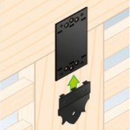 Conector plat SD DECO SDLPA2 116x85x2,5 mm Negru - Img 5
