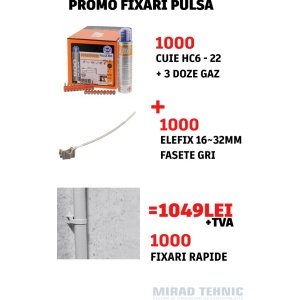 Pachet 1000 ELEFIX 16-32 + 1000 HC6-22 + 2 doze gaz