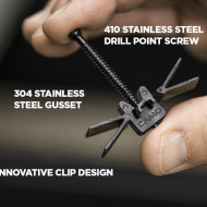 Clema cu surub inox pentru fixare ascunsa terase deck EDGEX DECK CLIPS Cutie 90 bc - Img 3