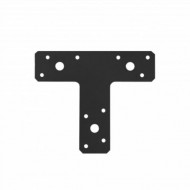 Conector decorativ plat KT2 DECO Tip T 150x127x38x2,5 mm Negru - Img 1