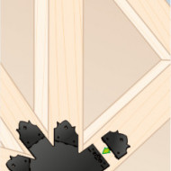 Conector plat SD DECO SDLPC1 315x200x85x2,5 mm Negru - Img 3