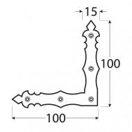 NAD8 Coltar plat decorativ pt obloane 100x100x15x2,0 mm - Img 3