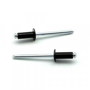 Nit Pop, Ø 4,0 x 10, RAL 9005 DIN 7337, Form A, Aluminum/St, Negru