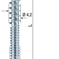 Ø 4,2/3,9 x 35 mm Surub autoperforant cu doua tipuri de filet pentru balamale - Cutie 1000 bc
