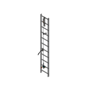 Sistem de linia vietii vertical pentru scara exterioara – Kit complet max 22ML - Img 1