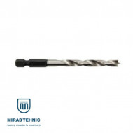W Burghiu lemn CV 4 x 75 mm cu prindere E 6,3 pentru surubelnita rapida