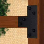 Conector decorativ plat KT2 DECO Tip T 150x127x38x2,5 mm Negru - Img 2