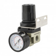 Regulator presiune aer 1/4", 0-10 bar. cu manometru