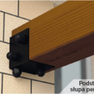 Conector de capat stalp foisor GPPS DECO 85 x 85 x 2,5 mm Negru - Img 3