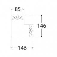 Conector plat SD DECO SDLPD1 146x146x85x2,5 mm Negru - Img 2