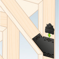Conector plat SD DECO SDLPF1 155x176x85x2,5 L mm Negru - Img 4