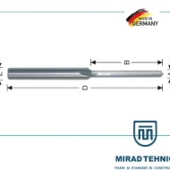 Freza cu un dinte HSS-E PVC 5 x 45/100 x 8 drenaj - Img 1