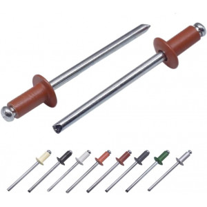 Nit Pop, Ø 4,0 x 10, RAL 3011 DIN 7337, Form A, Aluminum/St,