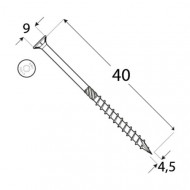 Ø 4,5 x 40 mm Surub cap innecat, antrenare TORX, cutie 200 bc - Img 2
