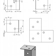 Conector de capat stalp foisor GPPS DECO 85 x 85 x 2,5 mm Negru - Img 4