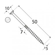 Ø 5 x 50 mm Surub cap innecat, antrenare TORX 25, cutie 200 bc - Img 2