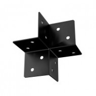 Conector de colt pt. foisor GPLN85 DECO 85 x 85 x 2,5 mm Negru - Img 1