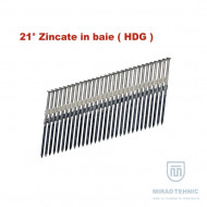 Cuie 2,8 x 75 mm zinc HDG STRIATE în bandă de plastic 21° - Set 1100 buc