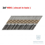 Cuie GF 2,8 x 75 mm HDG banda hartie 34° Striate - Cutie 810 buc