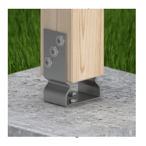 Suport stâlp ZNO 121x150x120x4,0 mm HDG PSSOZ 100 - Img 2
