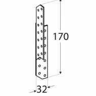 LK2 - Ancoră pană-căprior dreapta 32x170x2,0 mm - Img 1