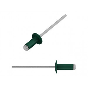 Nit Pop, Ø 4,0 x 10, RAL 6005 DIN 7337, Form A, Aluminum/St,