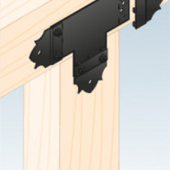 Conector decorativ plat tip T SD DECO SDLPB1 207x146x85x2,5 mm Negru - Img 3