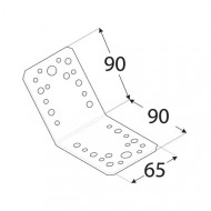 KLR 3 Colțar pentru unghi de 135° 90x90x65x2,5 mm - Img 2
