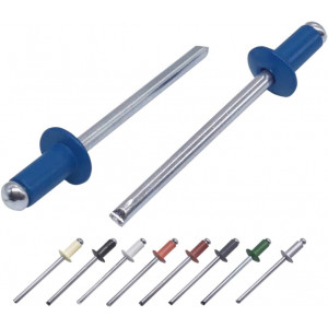 Nit Pop, Ø 4,0 x 10, RAL 5010 DIN 7337, Form A, Aluminum/St,