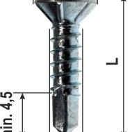 Ø 3,9 x 19 mm Surub autoperforant pentru fixat armatura - Cutie 2000 buc