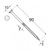 Ø 5 x 90 mm Surub cap innecat, antrenare TORX, cutie 200 bc - Img 2