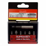 Set biti PH si PZ, 25 mm + atntrenor magnetic Pocket 1 (25 mm) 7 pcs