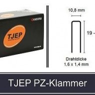 TJEP PZ-16 10,8 x 25mm Capse zincate cu adeziv Coated. Box 12.500 pcs.