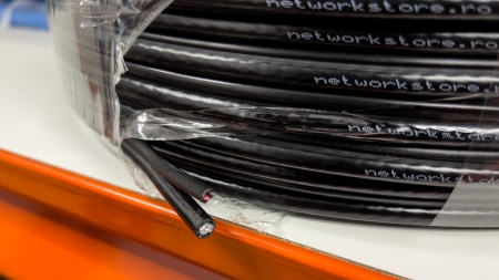 Cablu coaxial cu alimentare RG6 + cablu rosu/negru RG6CCA+2x0.75CCA 100M - Img 3