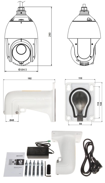 Camera Hikvision IP PTZ AcuSense DarkFighter 4MP 25x DS-2DE4425IW-DE(T5) - Img 6