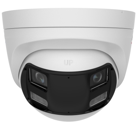 Camera supraveghere analogica Hikvision DS-2CE72KF3TP-DLS Turbo HD, ColorVu turret dual-lens 180 grade 3K , 3328x1504, lentila dubla 2.8mm, F1.0, Smart Hybrid Light IR si white light 40m, WDR 130dB, microfon, IP67 - Img 2