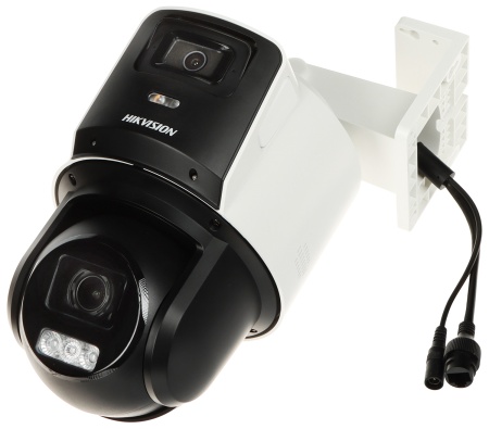 Camera supraveghere IP HikVision PTZ TandemVu 4MP+4MP DS-2SE3C404MWG-E/14(2.8mm, 2.8-12mm), vedere panoramica si detaliu, DarkFighter, zoom optic 4x, tehnologie AcuSense, WDR, protectie IP66, slot card, alimentare PoE+ / 12V DC - Img 4