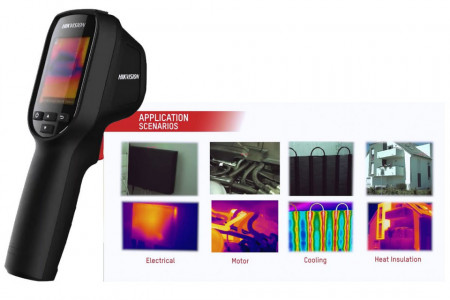 Camera termografica portabila HikVision DS-2TP31B-3AUF(3.1mm), scanare temperatura umana, precizie +/-0.5 grade C, rezolutie termica 160x120, ecran LCD 2.4 inch, autonomie 8 ore, 4 palete culoare, stocare pe card MicroSD - Img 2