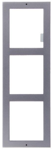 Carcasa interfon montaj aparent HikVision DS-KD-ACW3/S, rama modulara pentru 3 module, material otel inoxidabil de inalta calitate, include 3 panouri frontale, capac buton si accesorii necesare instalarii, design robust - Img 2