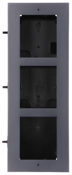 Carcasa interfon montaj ingropat HikVision DS-KD-ACF3/S, rama modulara pentru 3 module, material otel inoxidabil de inalta calitate, include doza incastrabila, suruburi capac si accesorii necesare instalarii - Img 3