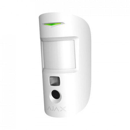 Detector miscare interior wireless Ajax MotionCam Jeweller, camera foto integrata, rezolutie 640x480, iluminare IR, imunitate animale 20kg, distanta 12m, tehnologie Wings, autonomie 4 ani, alb - Img 2