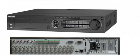 DVR analogic Hikvision DS-7332HQHI-K4, 32 canale 1080p, 4 sloturi HDD, compresie H.265 Pro+, 5 semnale auto-adaptiv HDTVI/AHD/CVI/CVBS/IP, suporta 48 camere IP, inregistrare POS, format 1.5U rackabil - Img 2