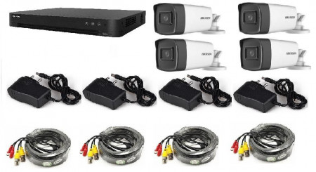 Kit HikVision 4 camere 5MP IR 40m K5-4C7204SAC