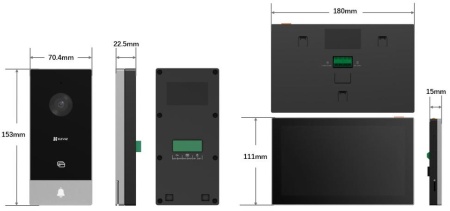 Kit Videointerfon smart EZVIZ 2MP CS-HP5-R100-1W2TFC Full HD, ecran tactil 7 inch, control acces poarta si yala, deblocare RFID, Wi-Fi Dual-Band, detectie persoane, audio bidirectional, vedere nocturna, protectie IP65 - Img 6