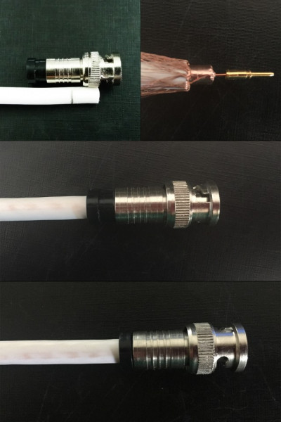 Mufa BNC tata BNC-CP-7.0MM cu compresie pentru cablu coaxial de 7.0mm, impedanta 50 Ohm, fabricata din metal si plastic, conector robust pentru instalari profesionale CCTV, asigura etansare si semnal video fara interferente - Img 2
