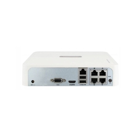 NVR HikVision HiWatch 4 canale HWN-2104H-4P(D), rezolutie 4MP/Full HD, 4 porturi PoE, compresie H.265+, latime banda 40Mbps, 1 slot HDD, iesire HDMI/VGA, Plug &amp; Play, acces mobil Hik-Connect, carcasa Mini 1U - Img 2
