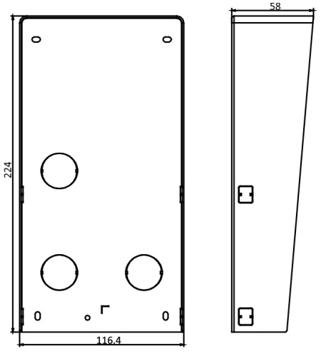 Protectie ploaie HikVision DS-KABD8003-RS2, montaj aplicat pentru 2 module videointerfon, compatibil DS-KD8003-IME1 si DS-KD8003-IME2, material otel SECC, design rezistent, protectie intemperii, finisaj profesional - Img 6
