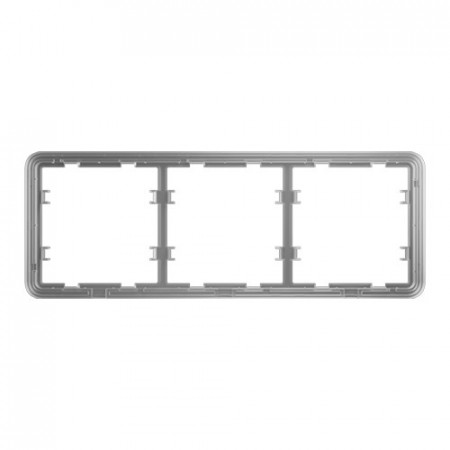 Rama modulara tripla Ajax Frame (3 seats) pentru intrerupatoare LightSwitch si prize smart/basic, design minimalist slim, sistem fixare rapida, culoare alb (White), montaj orizontal sau vertical - Img 2